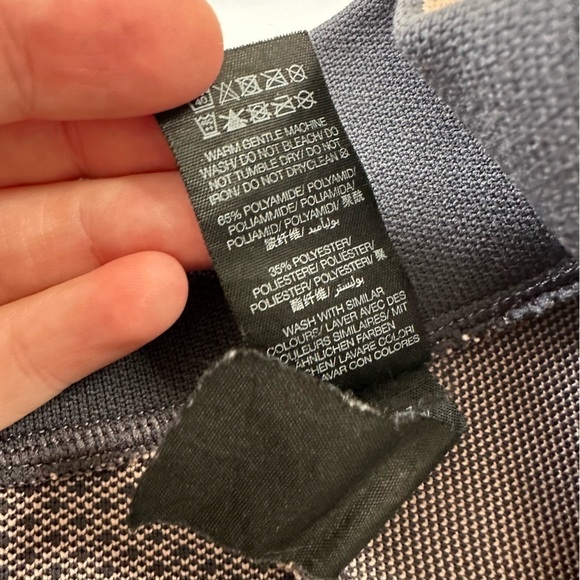 Sweaty Betty Womens Small Gray Pink Zip Mock Neck Pullover Baselayer Shirt - Picture 4 of 6